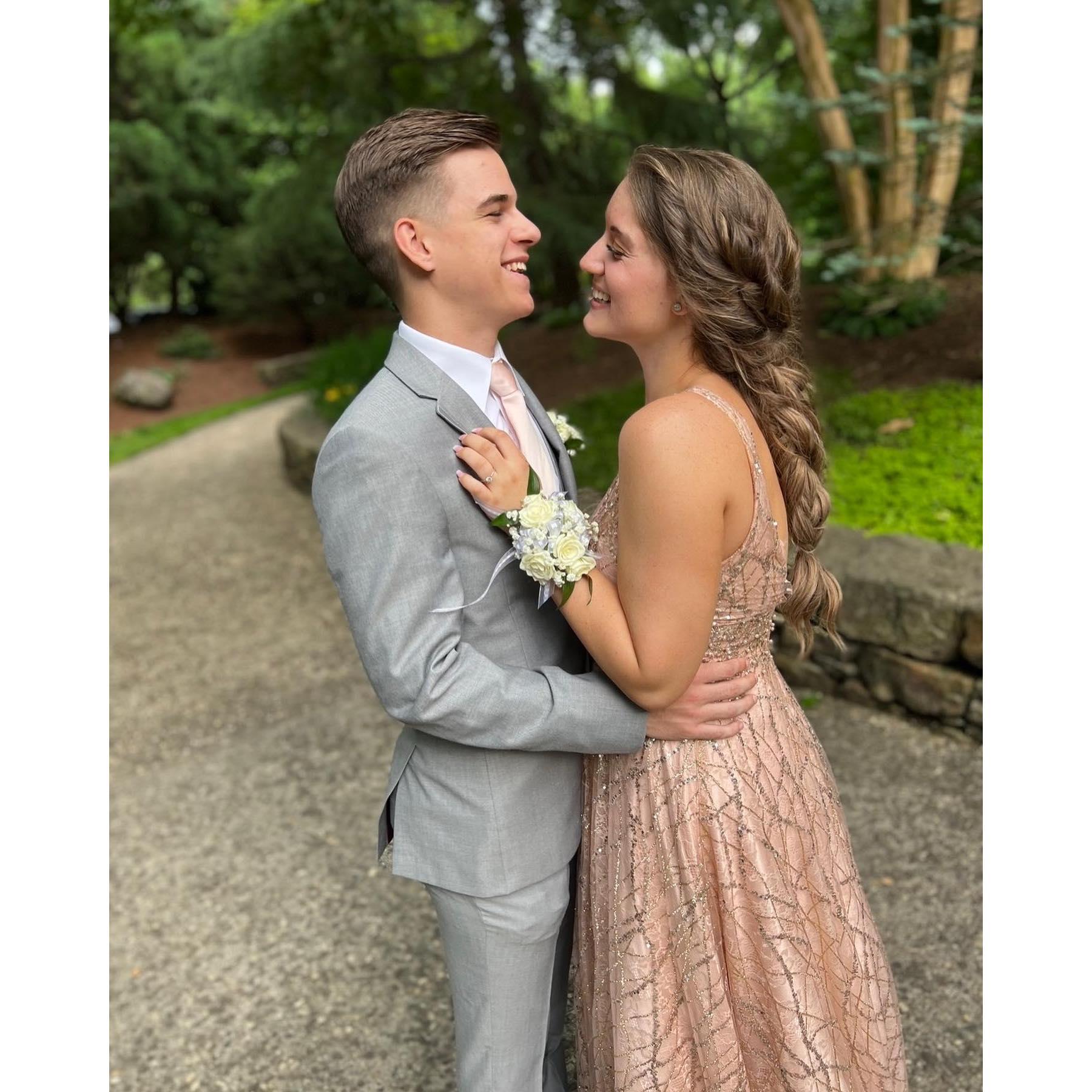 Here is a sweet moment from the day of prom. We felt like we were in a dream!
