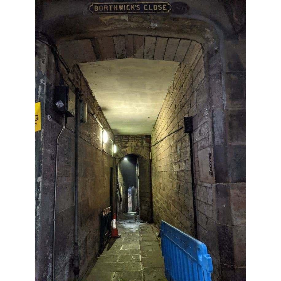 These close were the streets that everyday people lived on. The largest were about 4 people across and would go from the Royal mile road to the outer wall of the city.