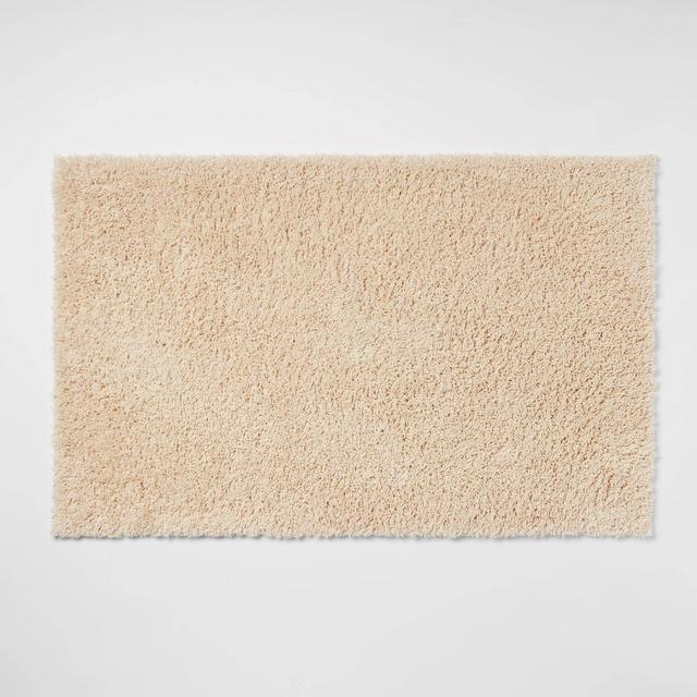 23"x37" Antimicrobial Bath Rug Tan - Total Fresh