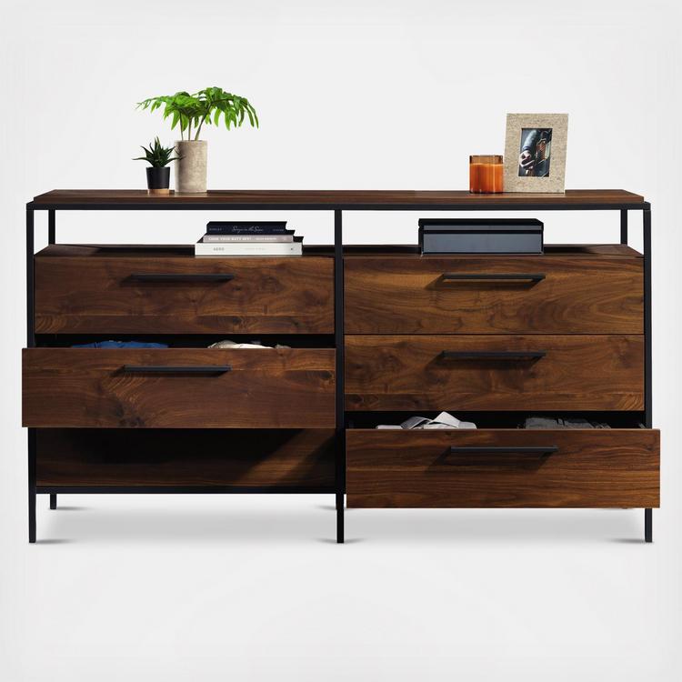 All modern store 6 drawer dresser