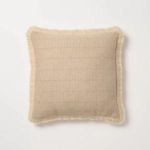 18"x18" Textured Woven Square Toss Pillow - Hearth & Hand™ with Magnolia