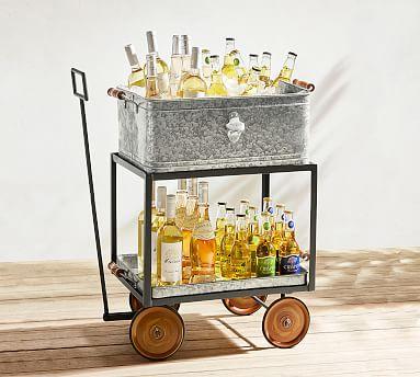 Galvanized Metal Wagon Party Bucket