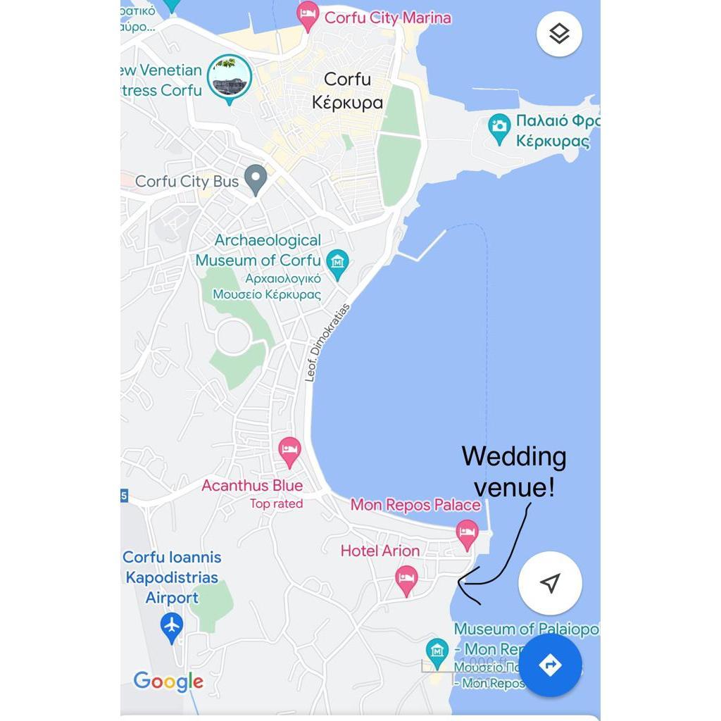 Map of Wedding Venu and suggested hotels