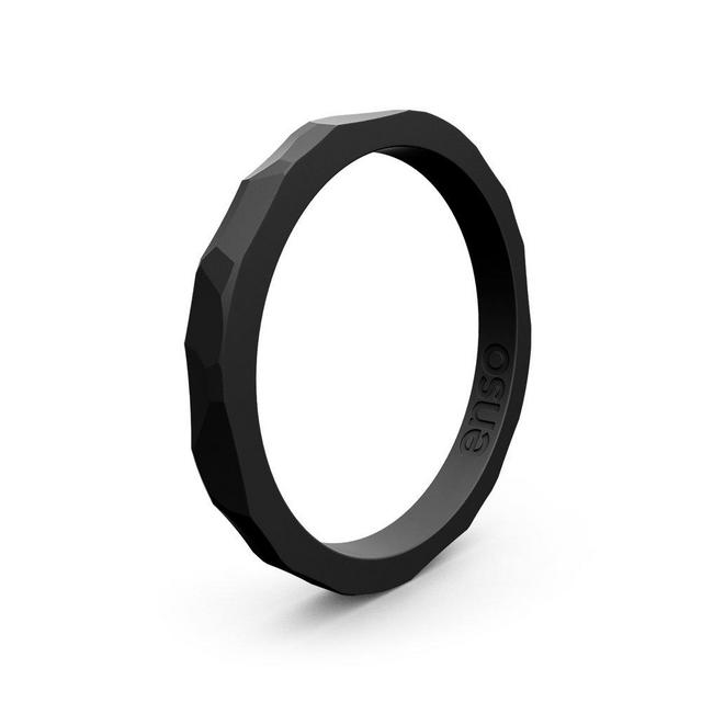 Enso Rings Hammered Stackable Silicone Ring | Premium Fashion Forward Silicone Ring | Hypoallergenic Medical Grade Silicone | Lifetime Quality Guarantee | Commit to What You Love