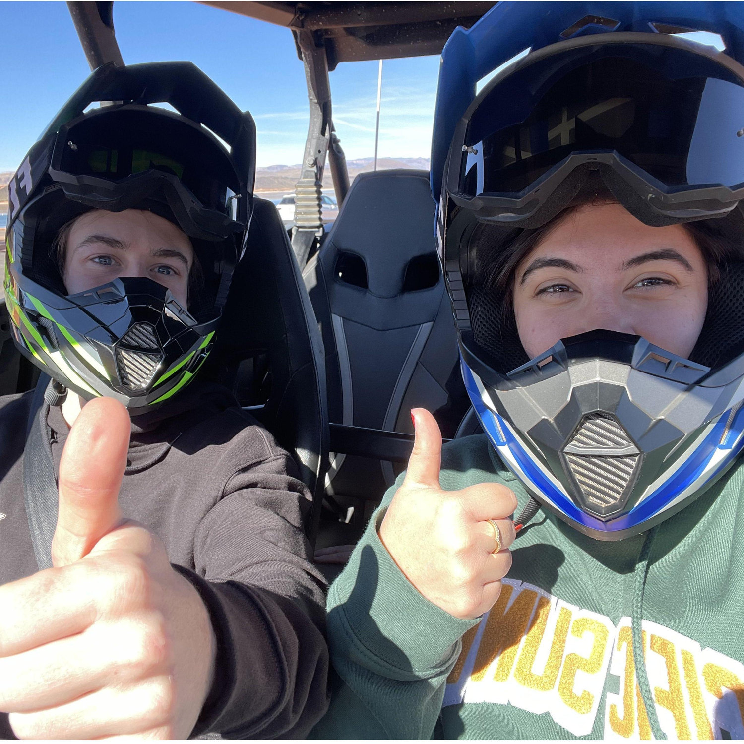 Driving dune buggies in the Utah desert