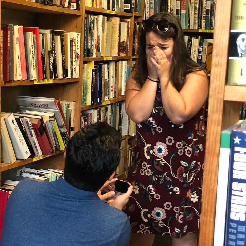 Engaged at the Book Barn in Niantic, CT! 
8.18.2018