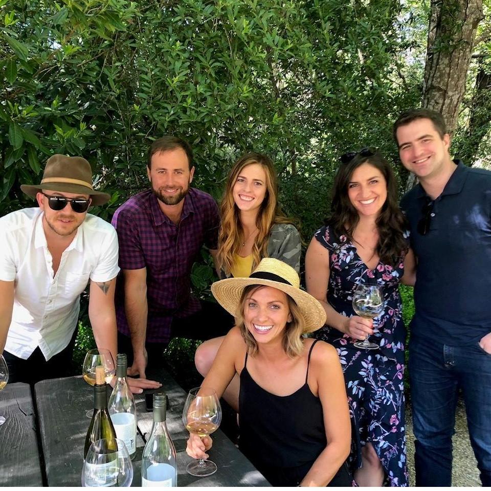 With Kirsti's cousins and sister, Kaylyn at a wine-tasting in Sonoma