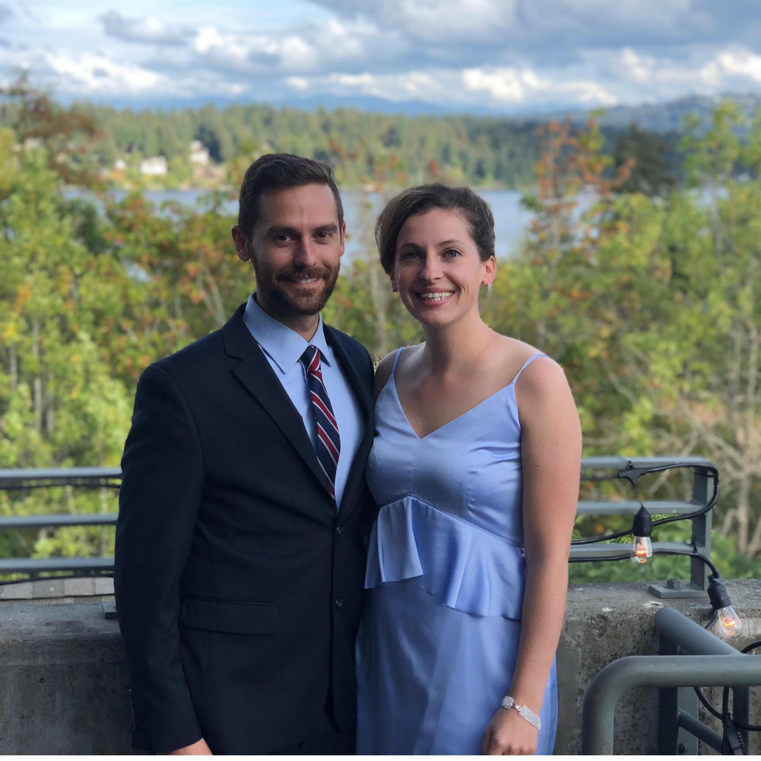 Year 2 - Attending our first wedding together!