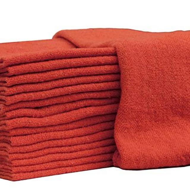 Nabob Wipers Auto Mechanic Shop Towels, Shop Rags 25 Pack 100% Cotton Commercial Grade for Cleaning Garage, Auto Body Shop & Bar Mop Size 14x14 Inches