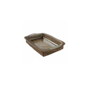 Woven Rectangular Baker Two Quart with Pyrex Insert