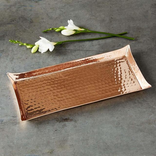 Copper Hammered Tray, Small