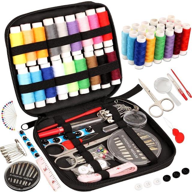 Sewing Kit Basic,Marcoon Needle and Thread Kit with Sewing Supplies and Accessories for Adults,Kids,Beginner,Home,Travel,Emergency Including Scissors,Measure Tape,Needle Threader and More