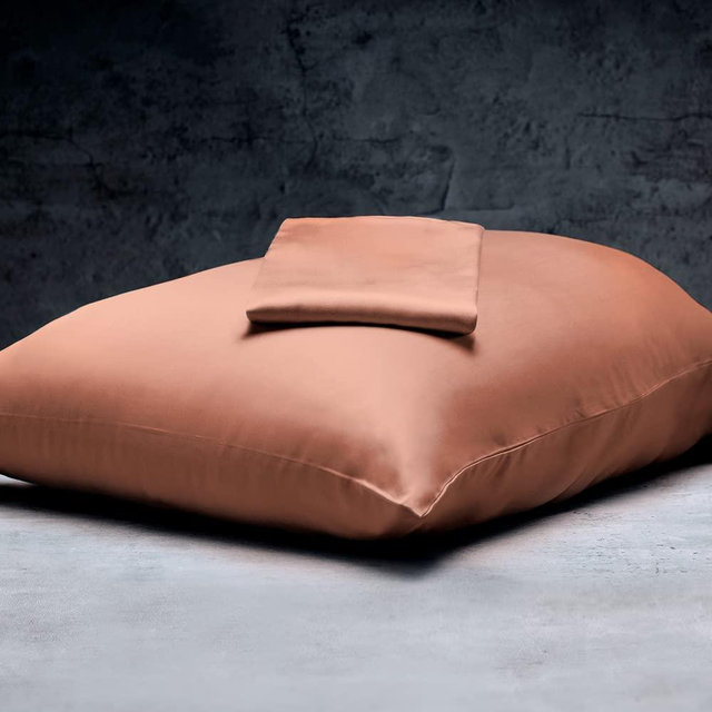 LUXOME 100% Rayon (Viscose) from Bamboo Pillowcase Set (Standard/Queen) | 400 Thread Count | Moisture-Wicking | Envelope Closure | Terracotta