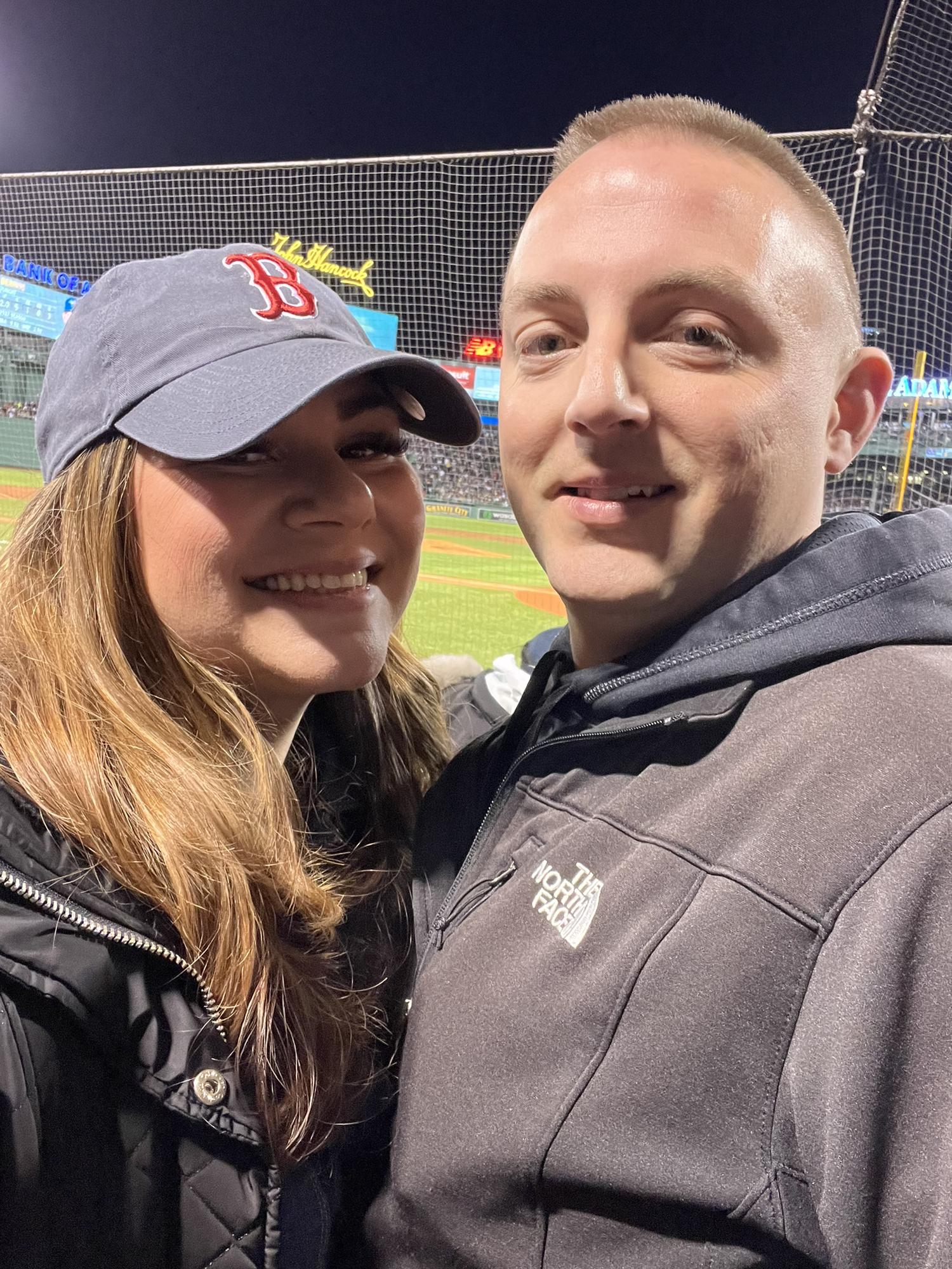 Our 1st Professional Baseball game together! Vince found us some AMAZING Seats!!