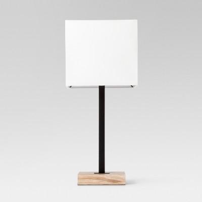 Wood Square Base Table Lamp Black - Project 62™