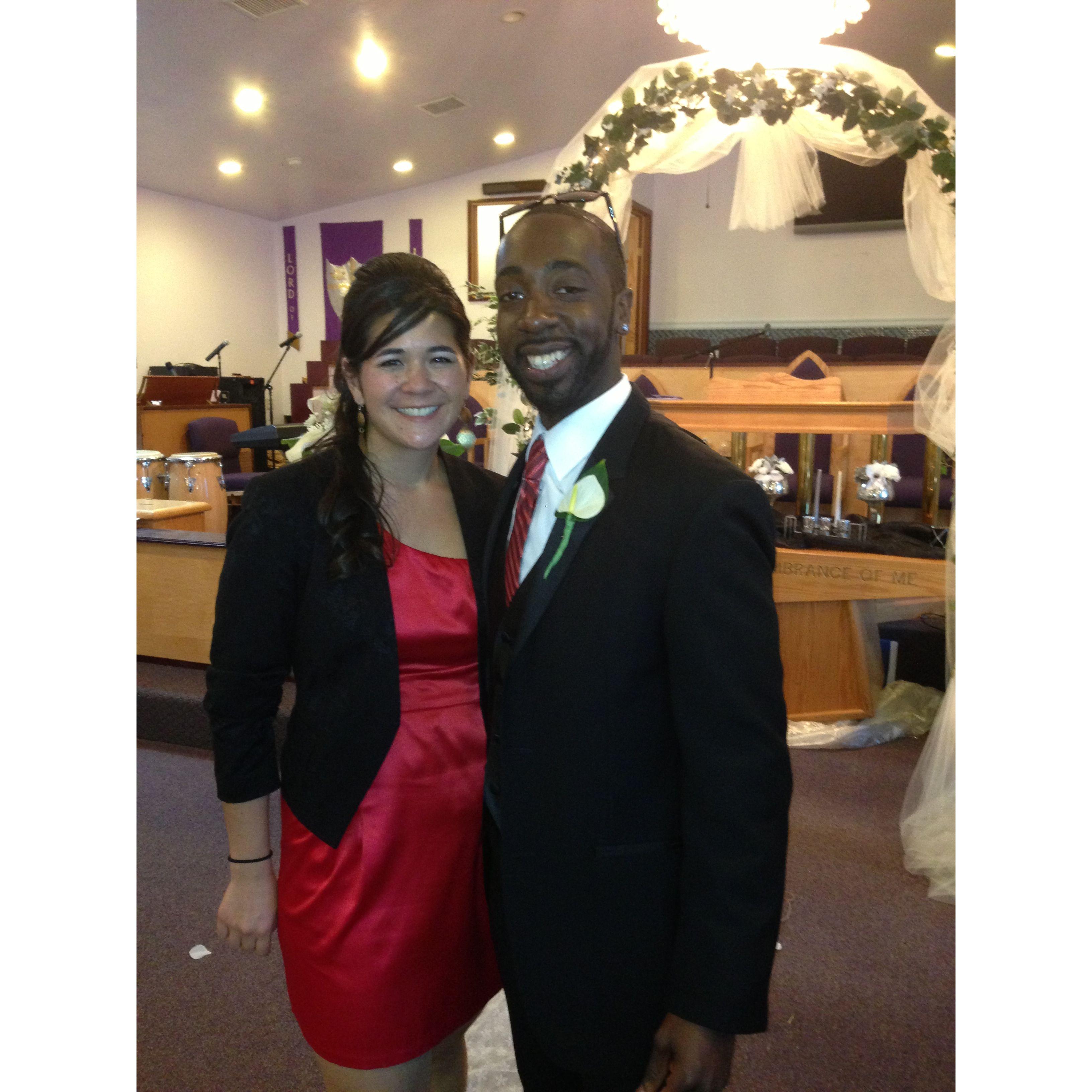 At Benjamin's sister's (Leslie) wedding
