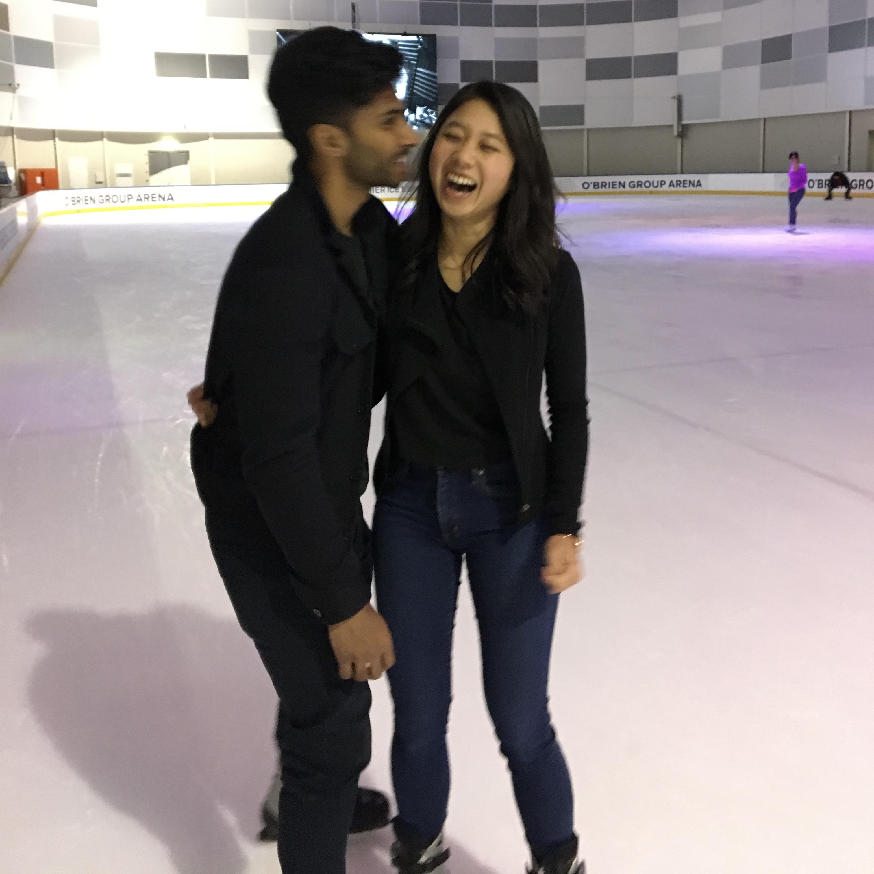 Ash's first ice skating. The day Ash found out it was Honey's not so first