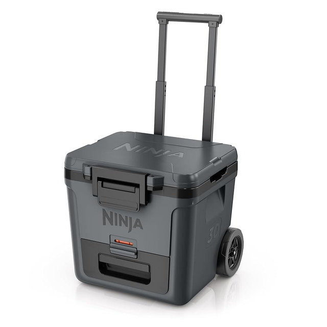 Ninja FrostVault 30qt Wheeled Cooler with Dry Zone, Integrated Fridge-Temp Dry Storage Drawer, Premium Heavy-Duty Insulated Cooler, Keeps Ice for Days, Grey, FB230CG