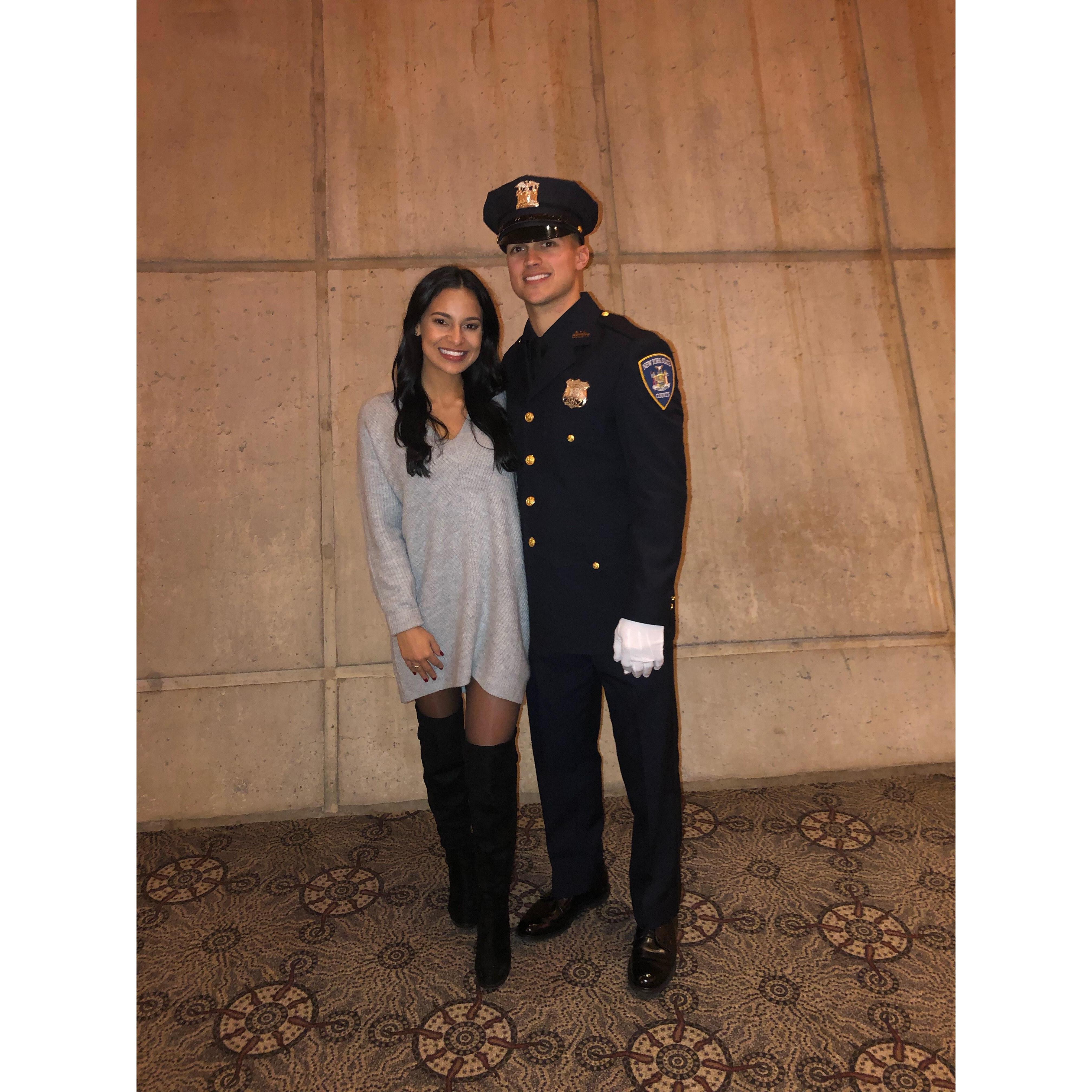 Graduating from Jake's first police academy with the courts!