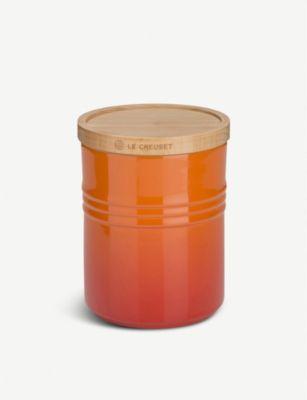 LE CREUSET Medium stoneware storage jar with lid