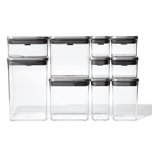 OXO POP 12-Piece Container Set, Steel