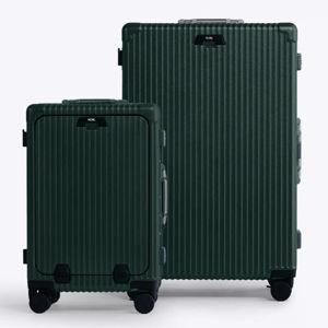 "His" NOBL Carry-on + Check-in Luggage (color = Forest Green)