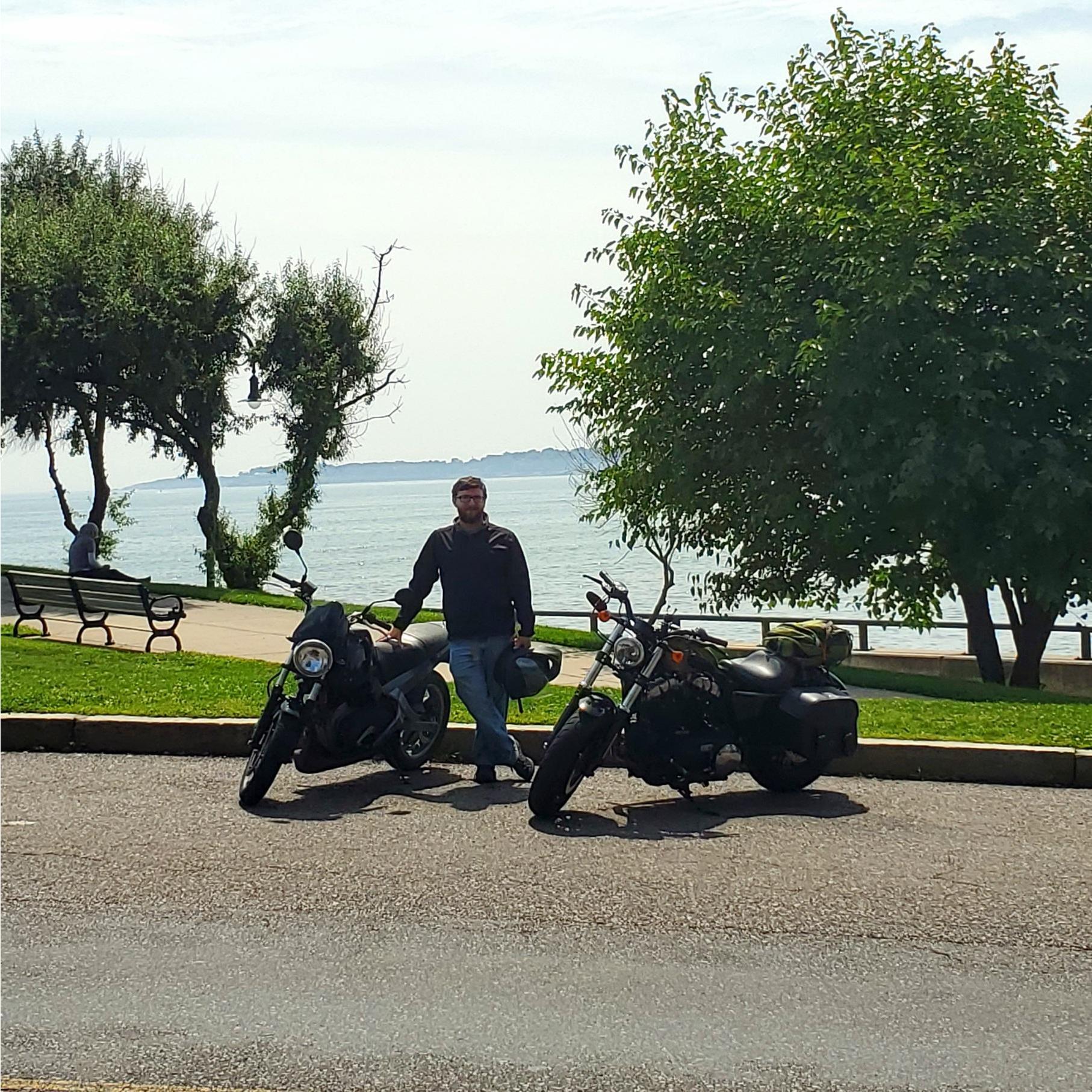 First motorcycle date. It was a date for people too, not just the motorcycles.