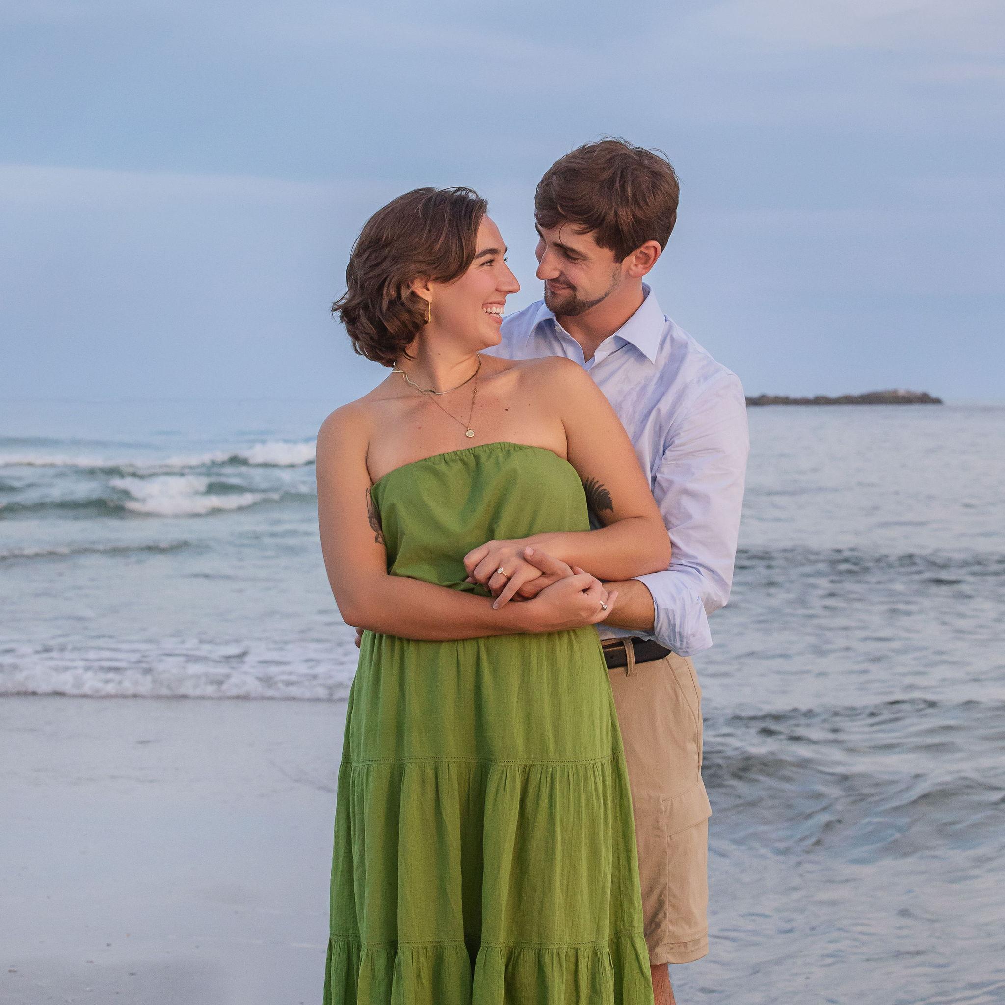 Engagement photo shoot at Wrightsville Beach