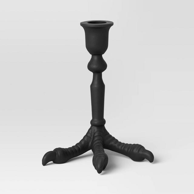 Small Metal Birdleg Cast Candle Holder Black - Threshold™