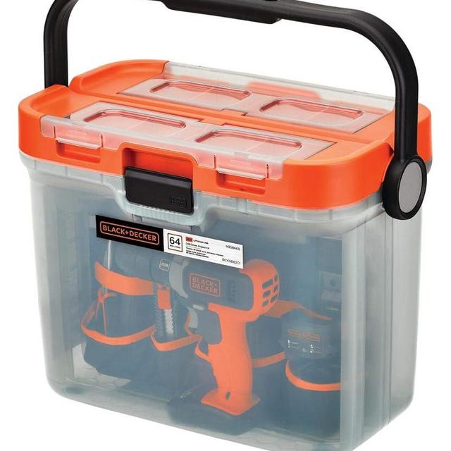 BLACK+DECKER 20V MAX Drill with Home Tool Kit, 66-Piece (BCKSB62C1)