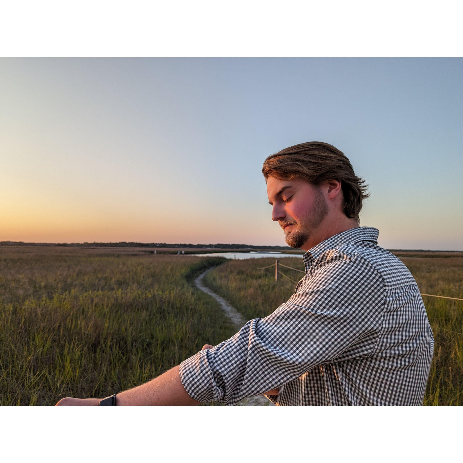 Pre-engagement pictures of the sunset