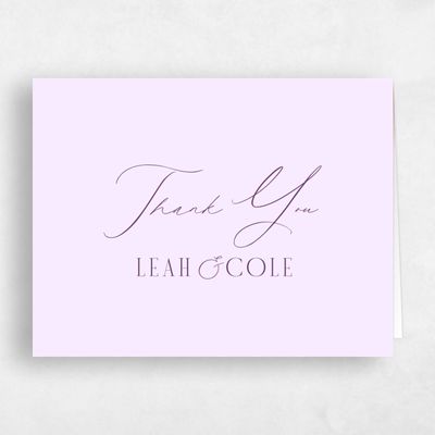 Light Lilac, Purple Wedding Thank You - Glen Landscape