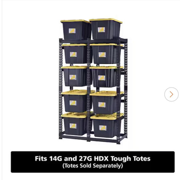 (2) Husky 10-Tote Metal Storage Rack for HDX 14 and 27 Gal. Totes (50 in. W x 78 in. H x 24 in. D)