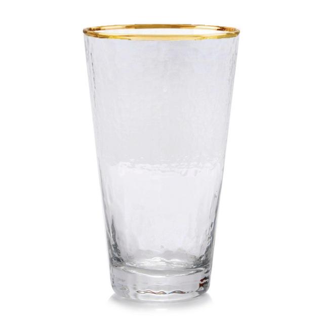 Qualia Glass Mirage Highball Glasses in Gold (Set of 4)