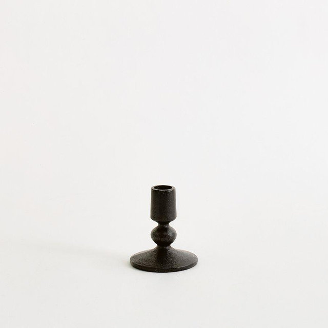 Clara Candlestick: Bronze: Small Taper