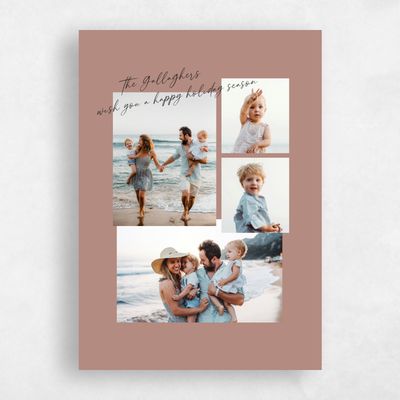 Café au Lait, Brown Holiday Card - Anjou
