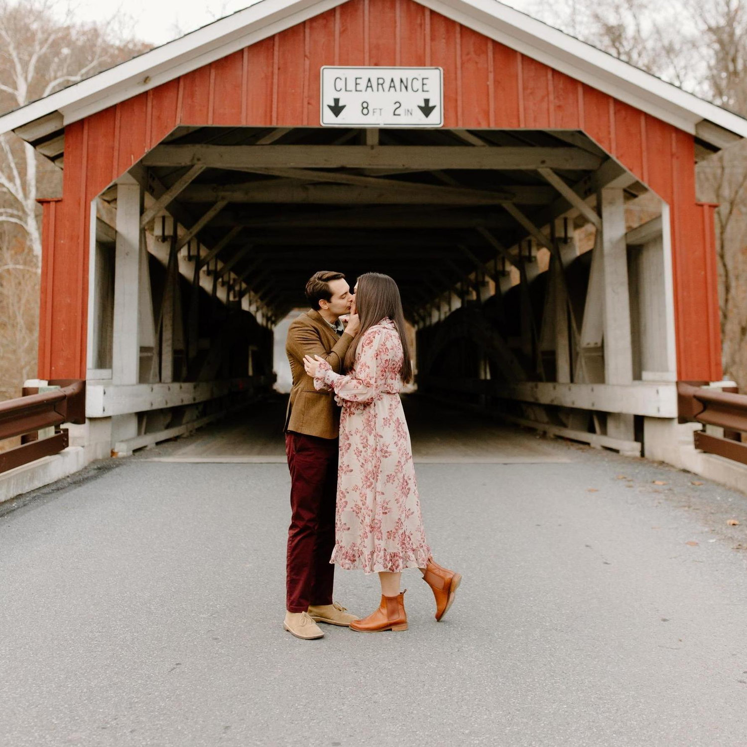 Here's a smooch exchanged during the couple's engagement session!