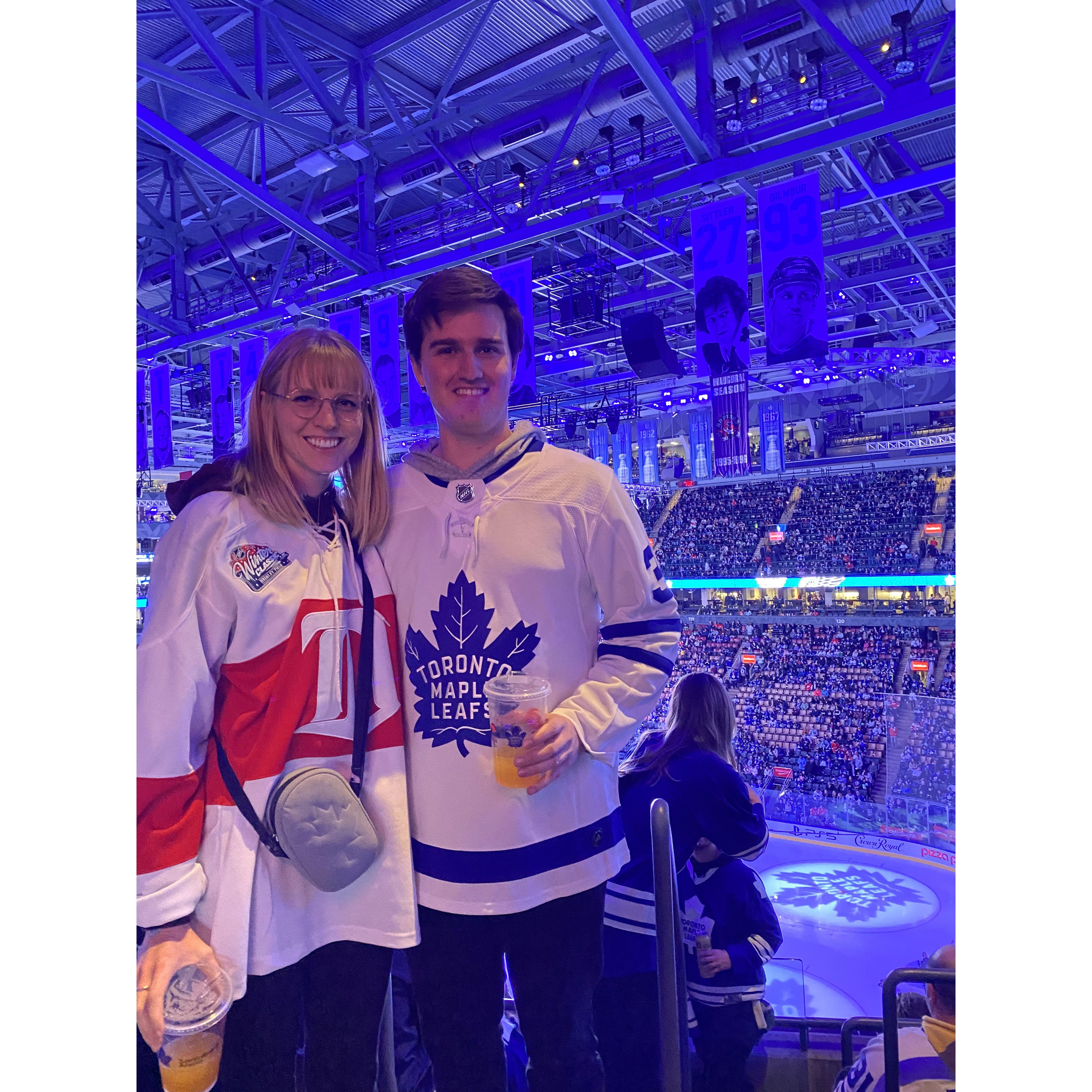 Kailee & Quentin at a Detroit Red Wings vs. Toronto Maple Leafs game. October 8th, 2022