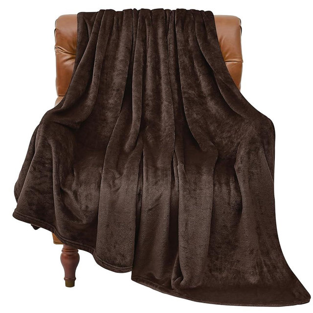 BEDELITE Fleece Blanket Brown Throw Blankets for Couch & Bed, Luxury Plush Cozy Fuzzy Blanket 50" x 60", Super Soft Warm Lightweight Throw Blanket for Travel Camping