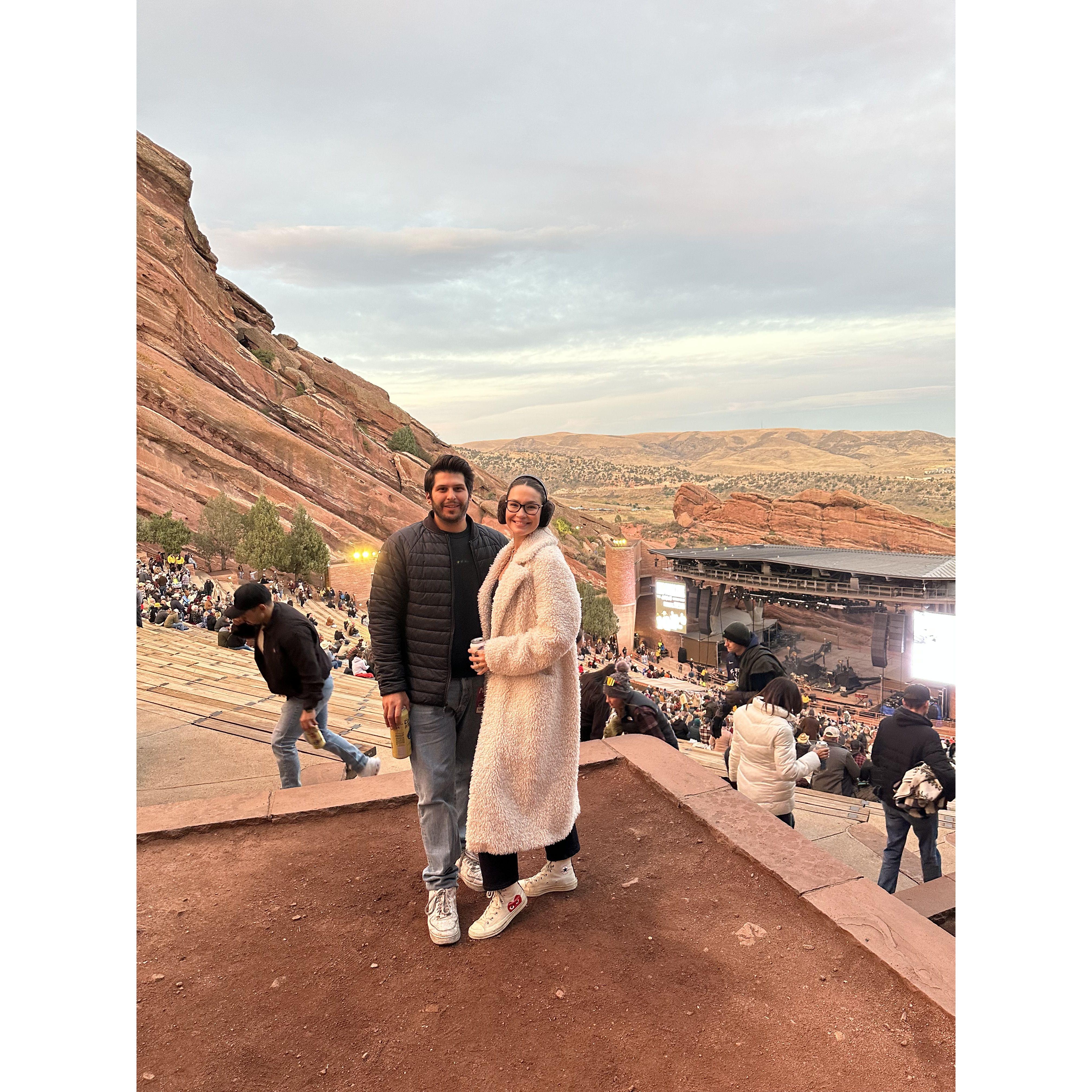 We went out to Red Rocks for a show Gavin worked on!