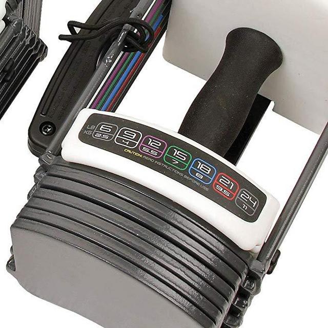 Power Block GF-SPDBLK24 Adjustable SpeedBlock Dumbbells (Pack of 2), Black, 24lb.
