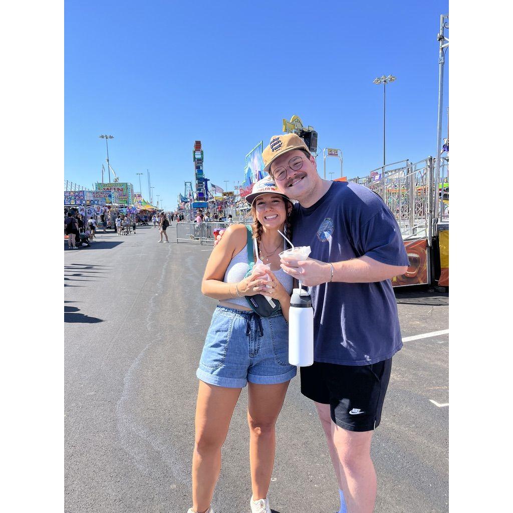 Our first photo together at the Tulsa state fair!