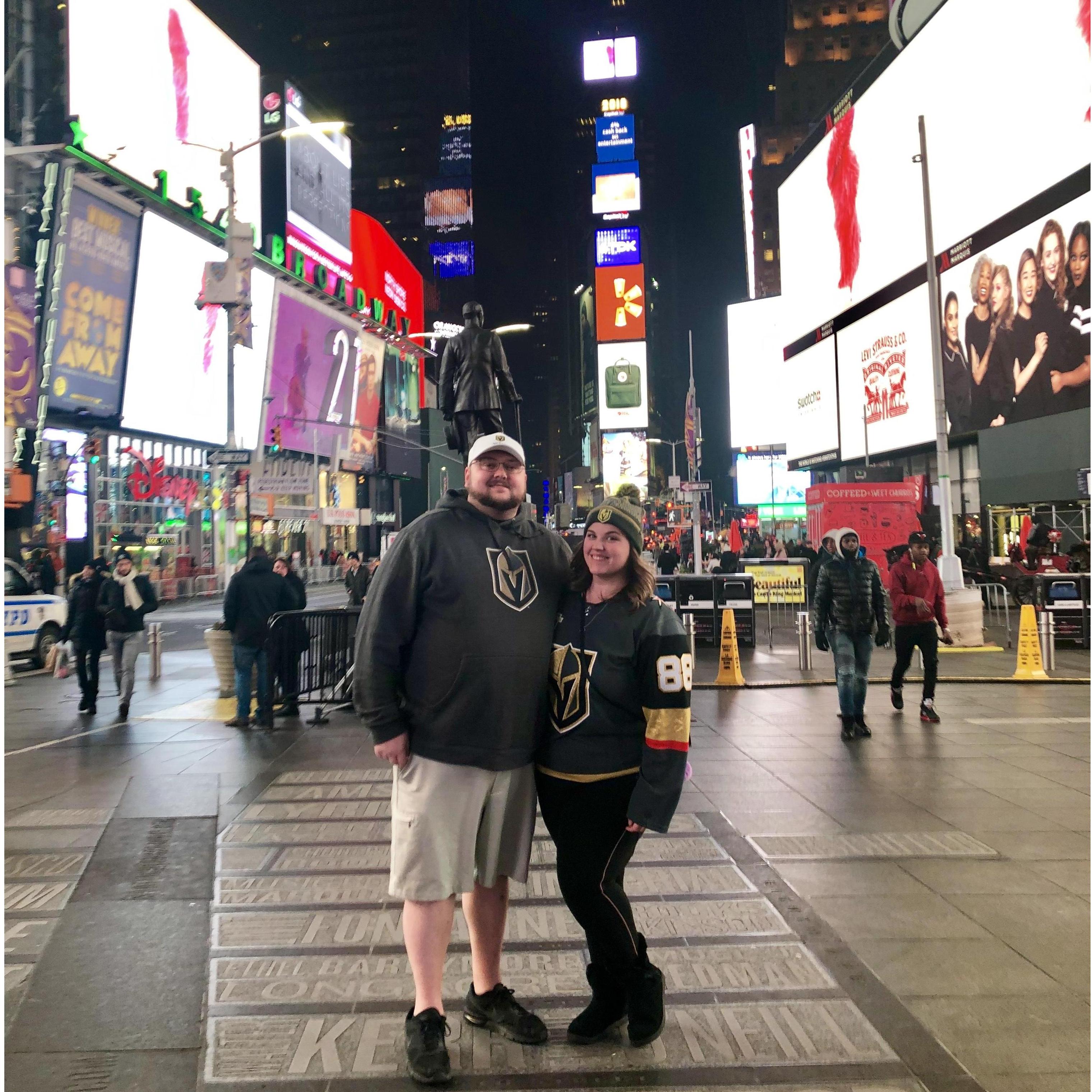 Aaron surprised Desiree for Christmas 2018 with a trip to NYC! 12/9/18