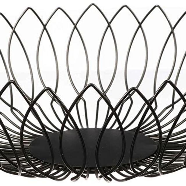 Fruit Basket For Kitchen,Fruit Basket With Banana Hanger,Fruit and Vegetable Storage Holder For Kitchen Countertop,By Cq acrylic