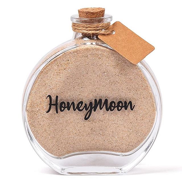 TUNGURIS Honeymoon Sand Keepsake Jar，Bridal Shower Gift, Wedding Gift, Engagement Gift, Honeymoon Gift, Travel Gift for Couples, Newlywed, Fiance(Gift Box Includes) - 100ml Glass
