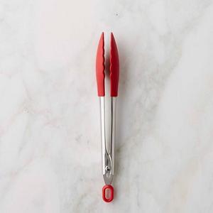 Williams Sonoma Stainless-Steel Silicone Tongs- White