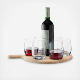 Water & Wine Serving Set & Oak Paddle