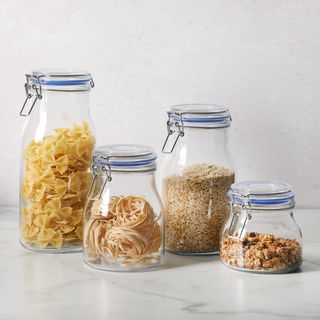 Lyon Court 4-Piece Canister Set with Airtight Trigger Clamp Lids