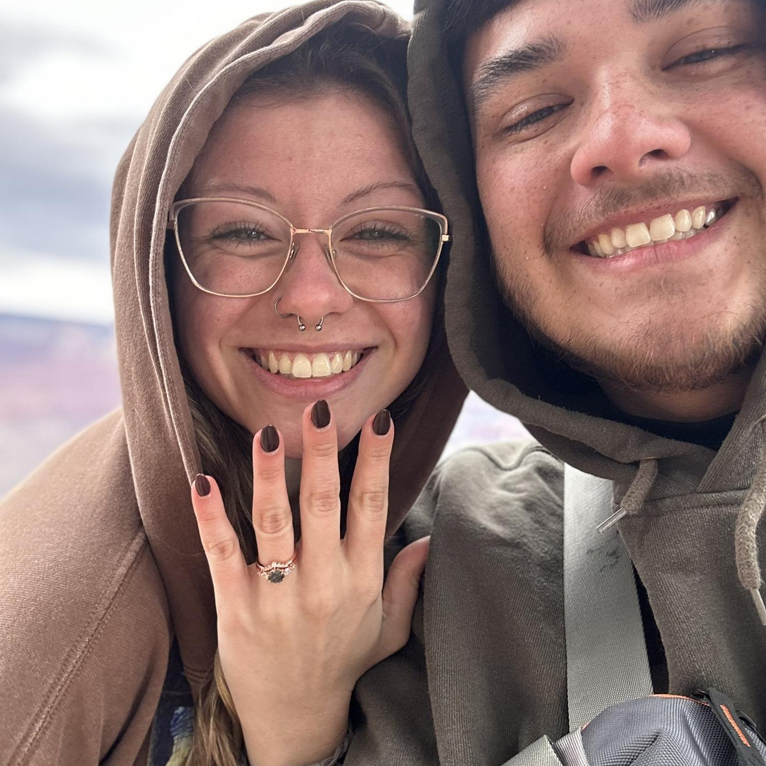 Minutes after Andre proposed!