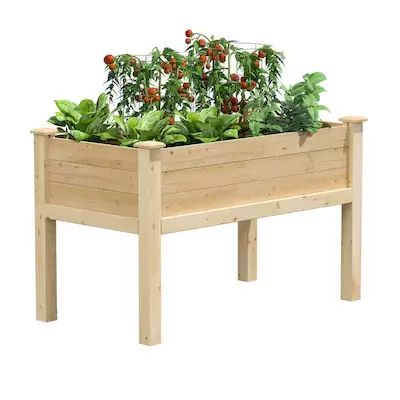 Greenes Fence 24-in W x 48-in L x 31-in H Natural Raised Garden Bed